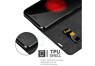 CADORABO Book Magnet Hülle Magnet, Bookcover, ZTE, Nubia Z11 MINI S, NACHT SCHWARZ