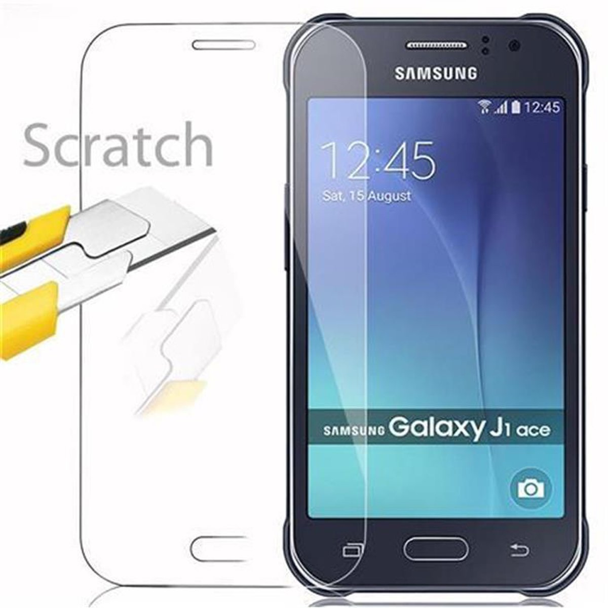 CADORABO ACE) Schutzglas J1 Tempered Glas Schutzfolie(für Samsung Galaxy