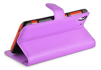 carcasa de móvil Funda libro para Móvil - Carcasa protección resistente de estilo libro;CADORABO, HTC, Desire EYE, violeta de manganeso