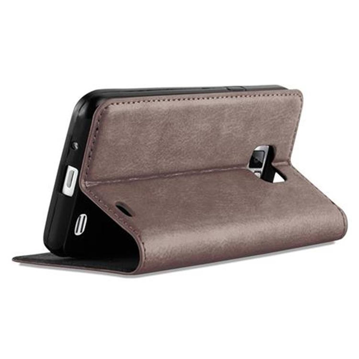 PLUS, Samsung, Galaxy Magnet, CADORABO S2 BRAUN KAFFEE S2 Hülle / Book Invisible Bookcover,