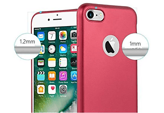 CADORABO TPU Matt Metallic Silikon Hülle, Backcover, Apple, iPhone 7 / 7S / 8 / SE 2020, METALLIC ROT