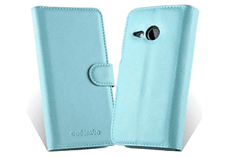 carcasa de móvil Funda libro para Móvil - Carcasa protección resistente de estilo libro;CADORABO, HTC, ONE M8 MINI, azul pastel