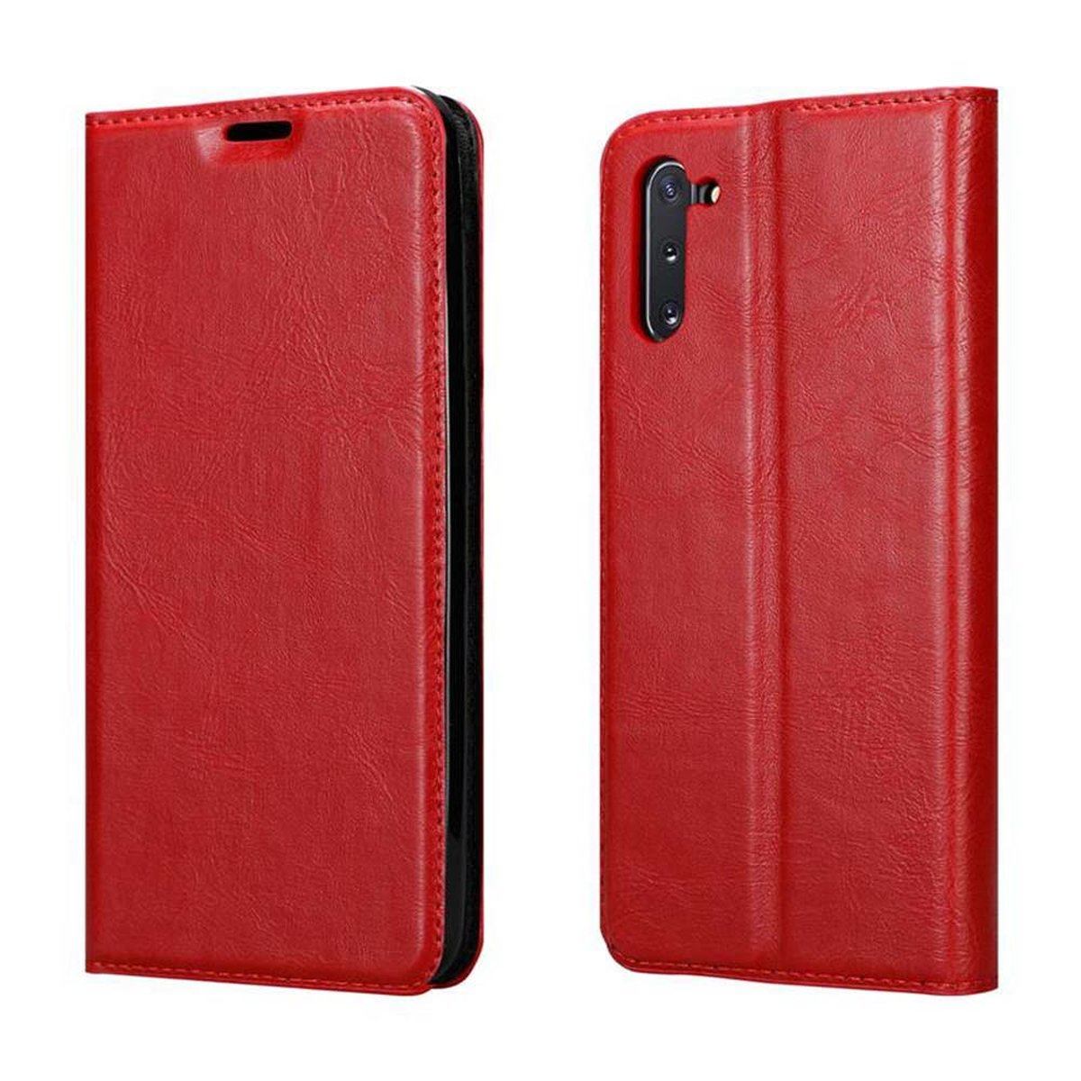 NOTE Bookcover, Magnet, APFEL Samsung, 10, Book Hülle CADORABO Galaxy ROT Invisible