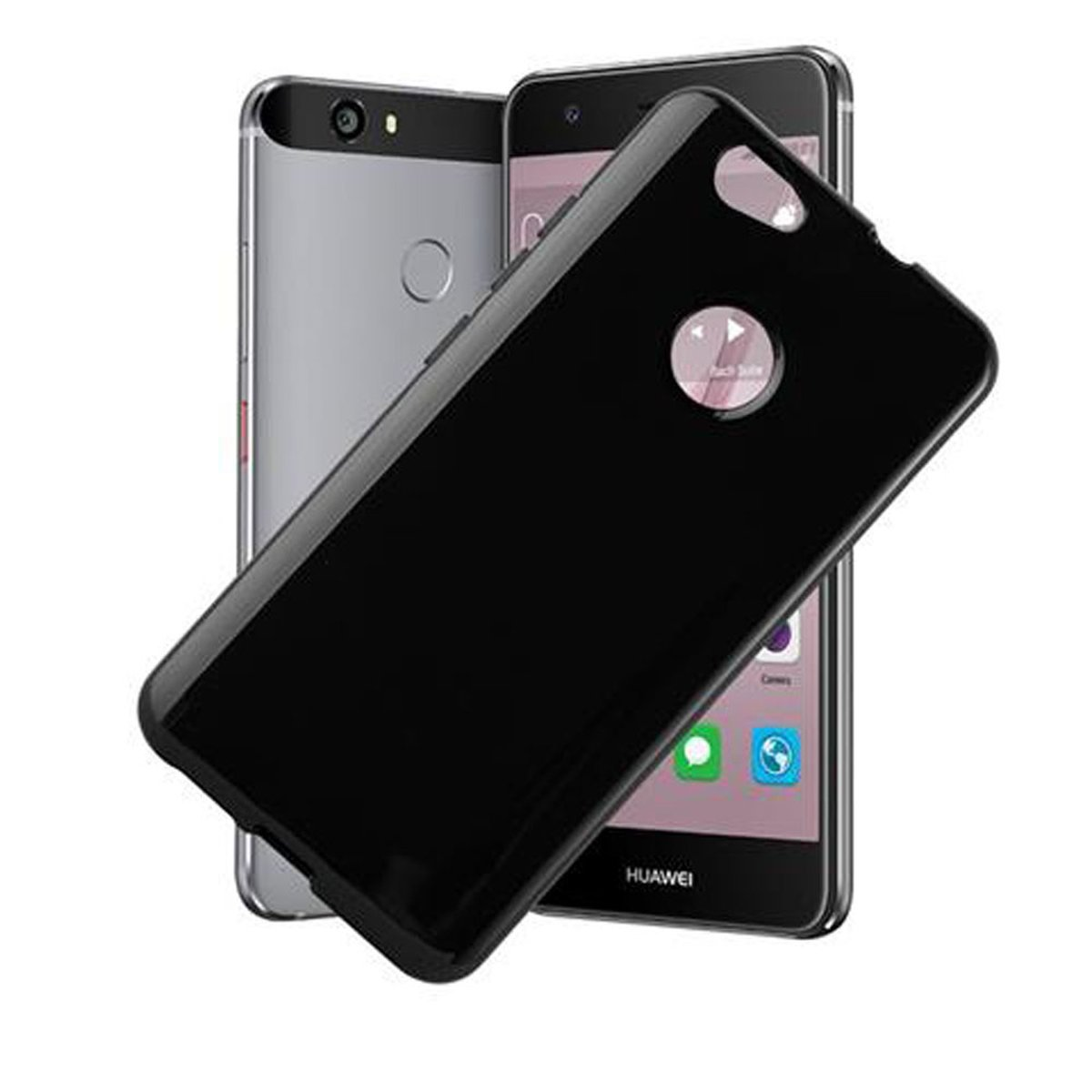 Due telefoni, uno davanti all'altro. Uno è nero e l'altro è argento.