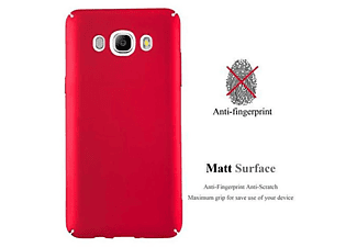 CADORABO Hard Case Matt Metallic Hülle, Backcover, Samsung, Galaxy J7 2016, METALL ROT
