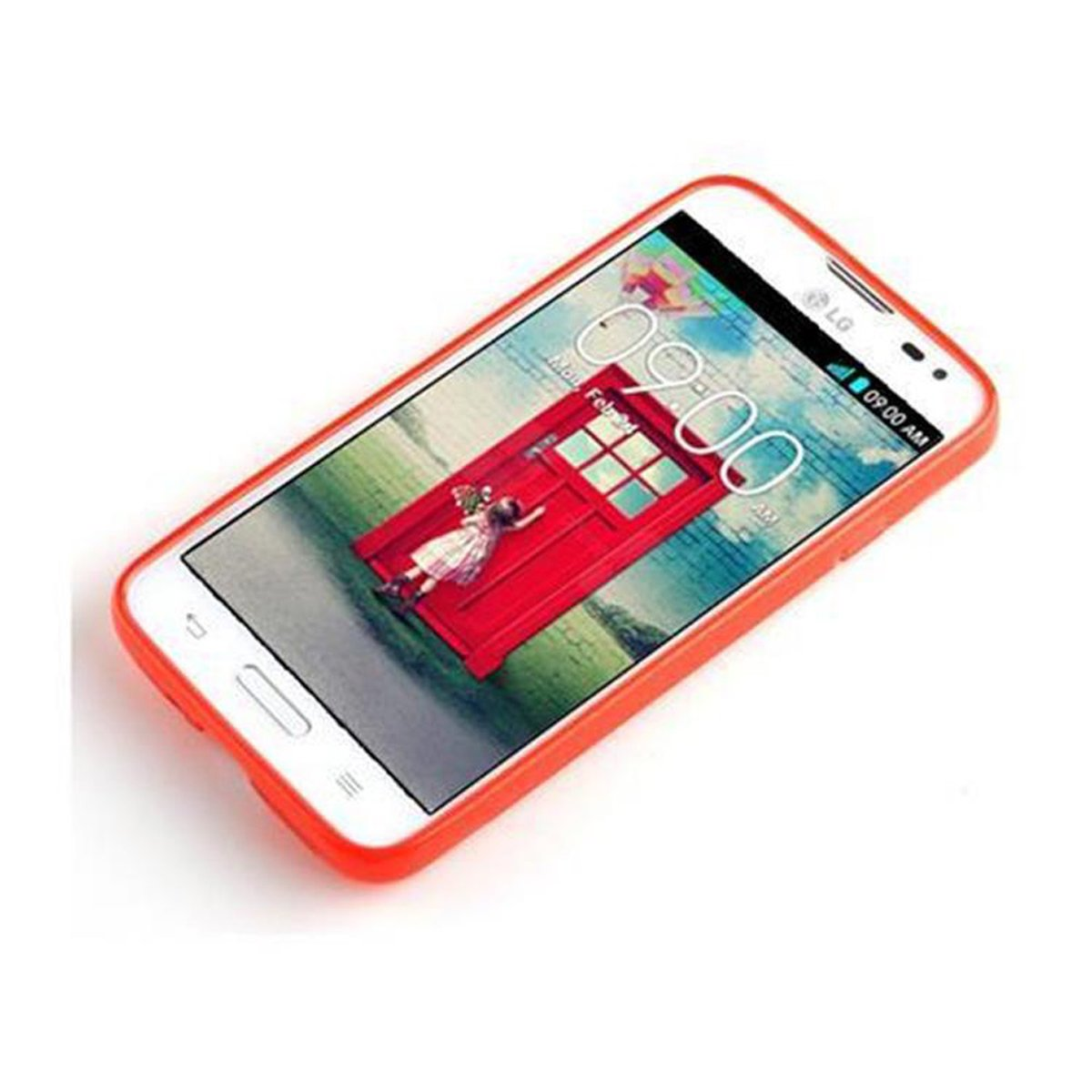 INFERNO LG, Schutzhülle, (1. SIM), X-Line L70 CADORABO TPU ROT Backcover,