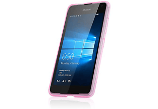 carcasa de móvil Funda flexible para móvil - Carcasa de TPU Silicona ultrafina;CADORABO, Nokia, Lumia 550, transparente rosa