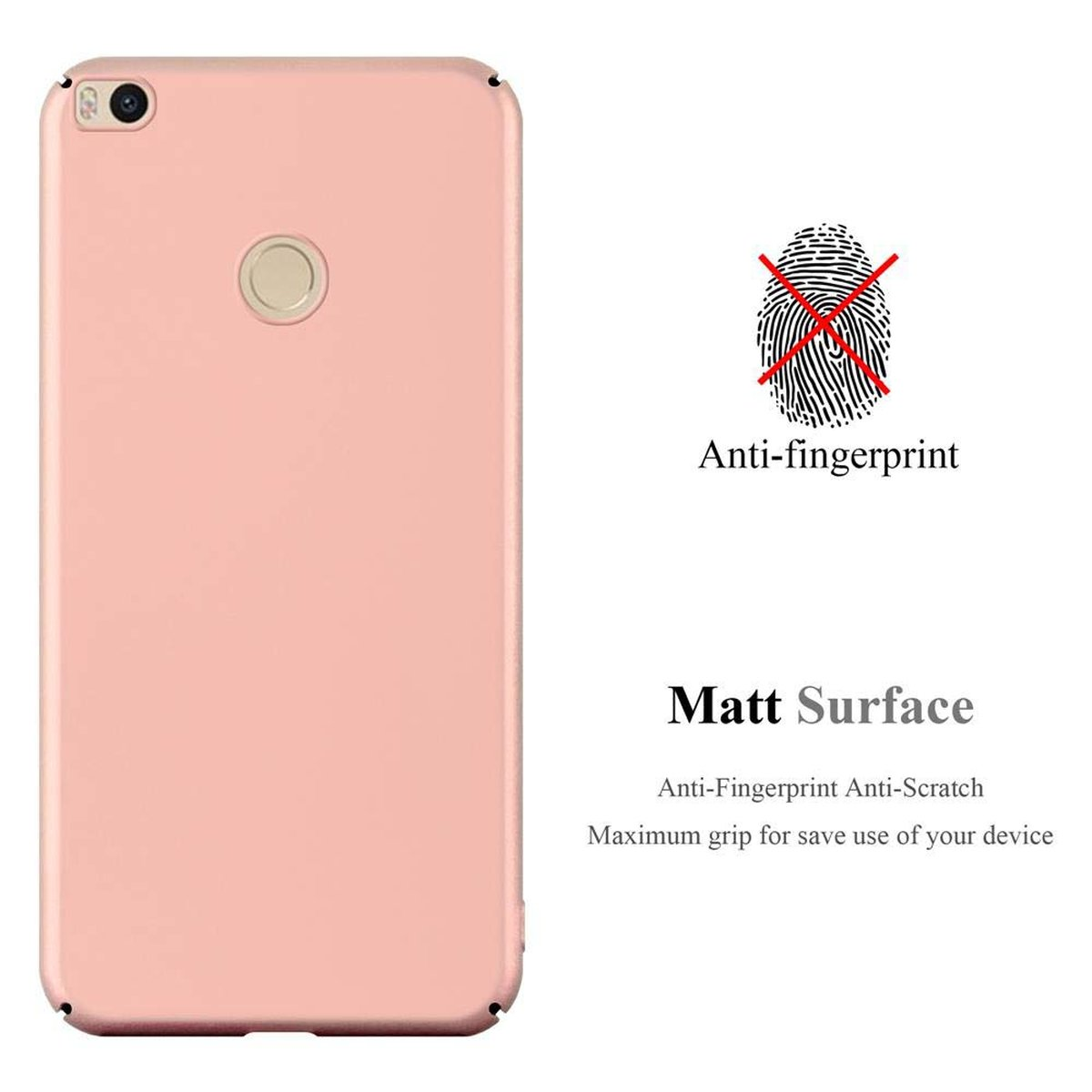 ROSÉ Style, MAX Metall Hülle Xiaomi, Case 2, Mi Matt Hard GOLD CADORABO METALL Backcover, im
