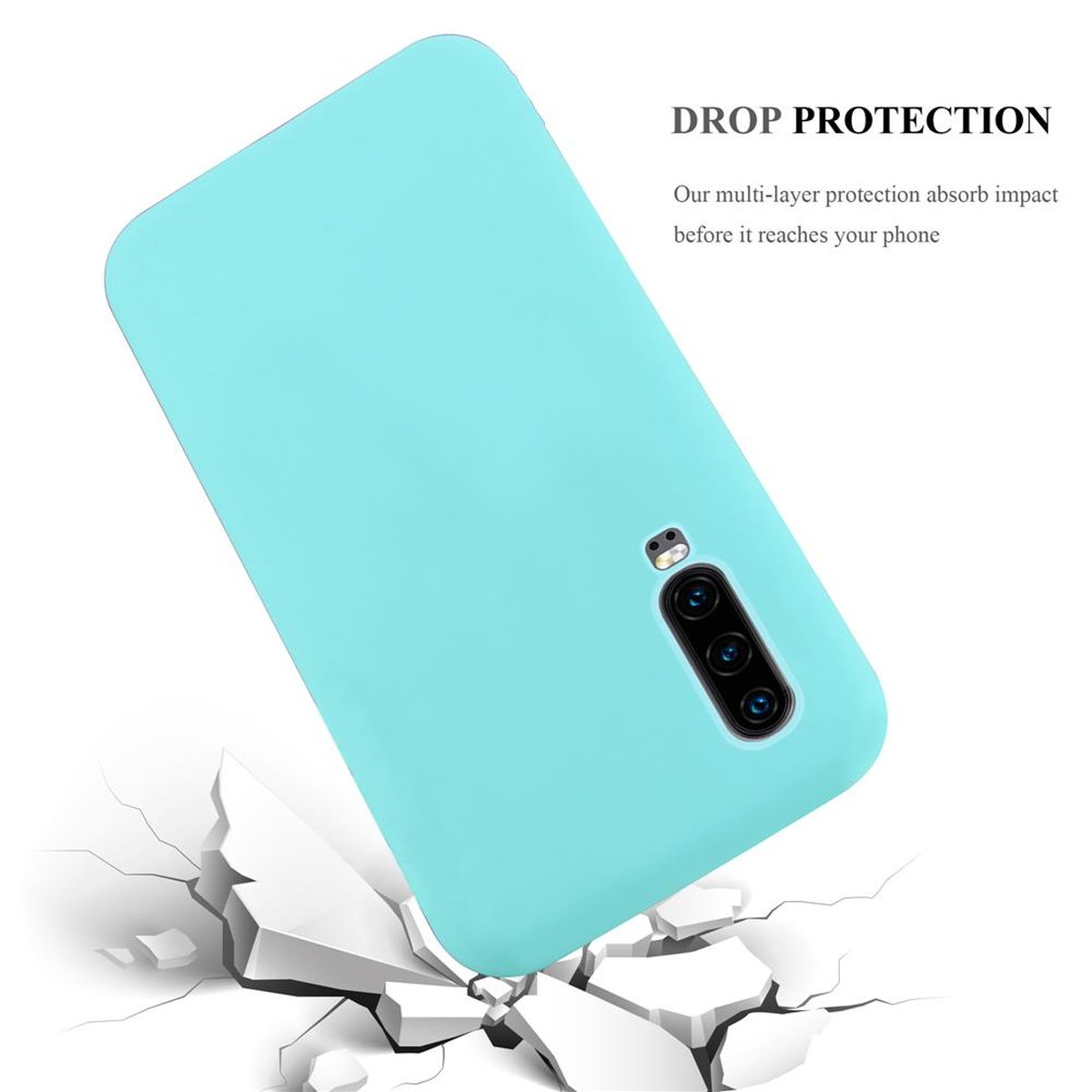 P30, Candy TPU Style, Hülle BLAU im CANDY CADORABO Huawei, Backcover,