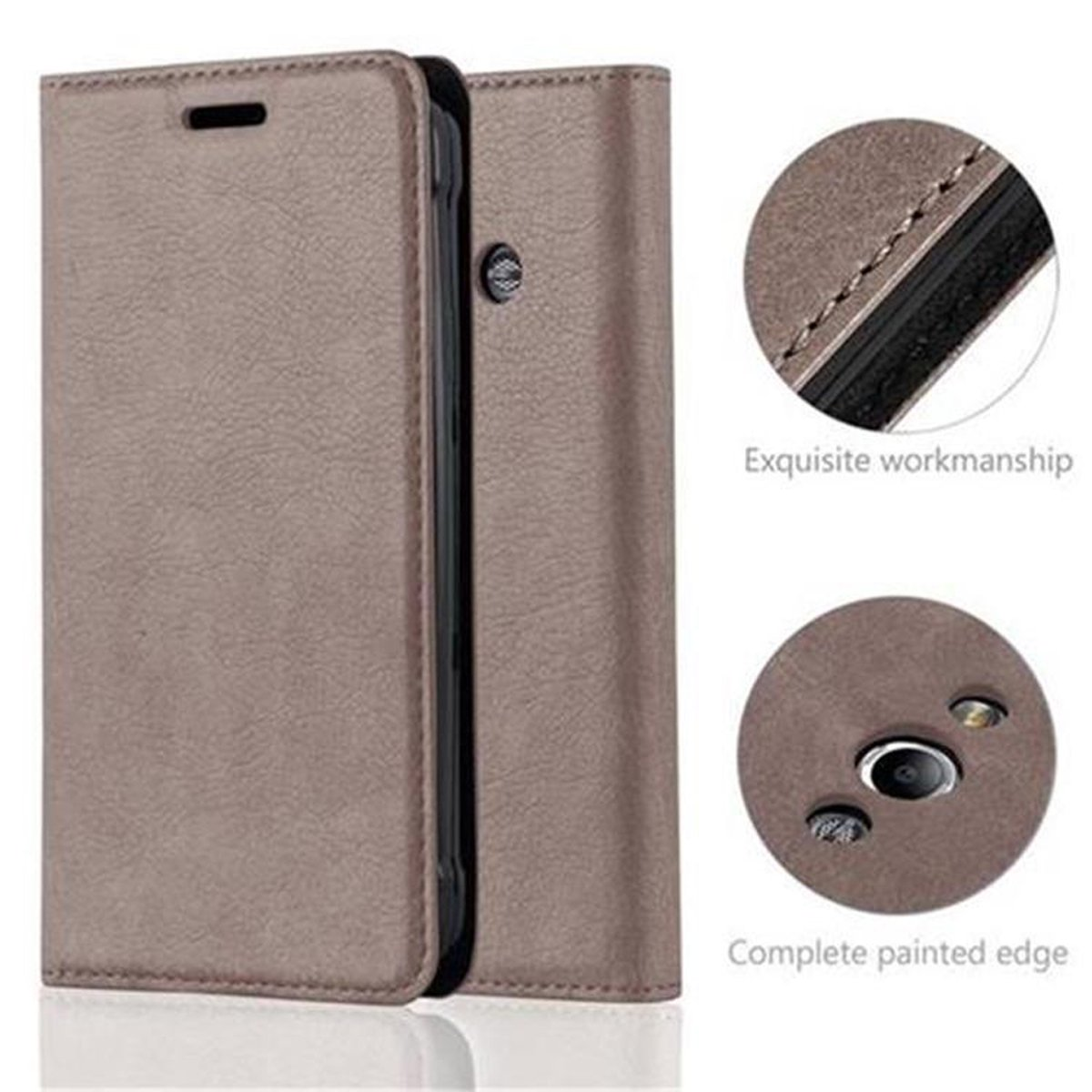 Galaxy CADORABO Samsung, Bookcover, Hülle Invisible BRAUN Book KAFFEE XCover Magnet, 3,