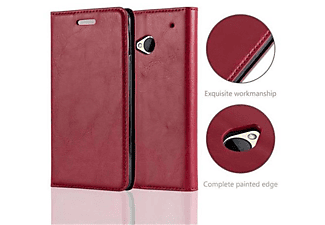 carcasa de móvil Funda libro para Móvil - Carcasa protección resistente de estilo libro;CADORABO, HTC, One M7, rojo manzana