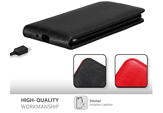 CADORABO Flip Hülle Invis Style, Flip Cover, Sony, Xperia XZ PREMIUM, NACHT SCHWARZ
