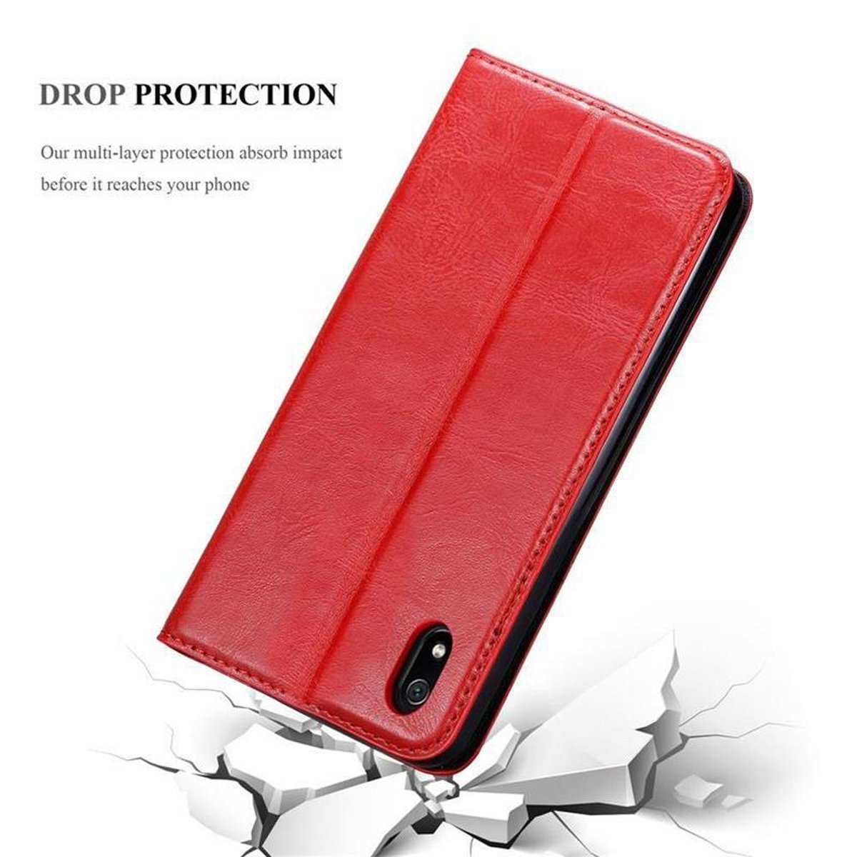 Hülle APFEL Xiaomi, ROT CADORABO Book Invisible RedMi Magnet, 7A, Bookcover,