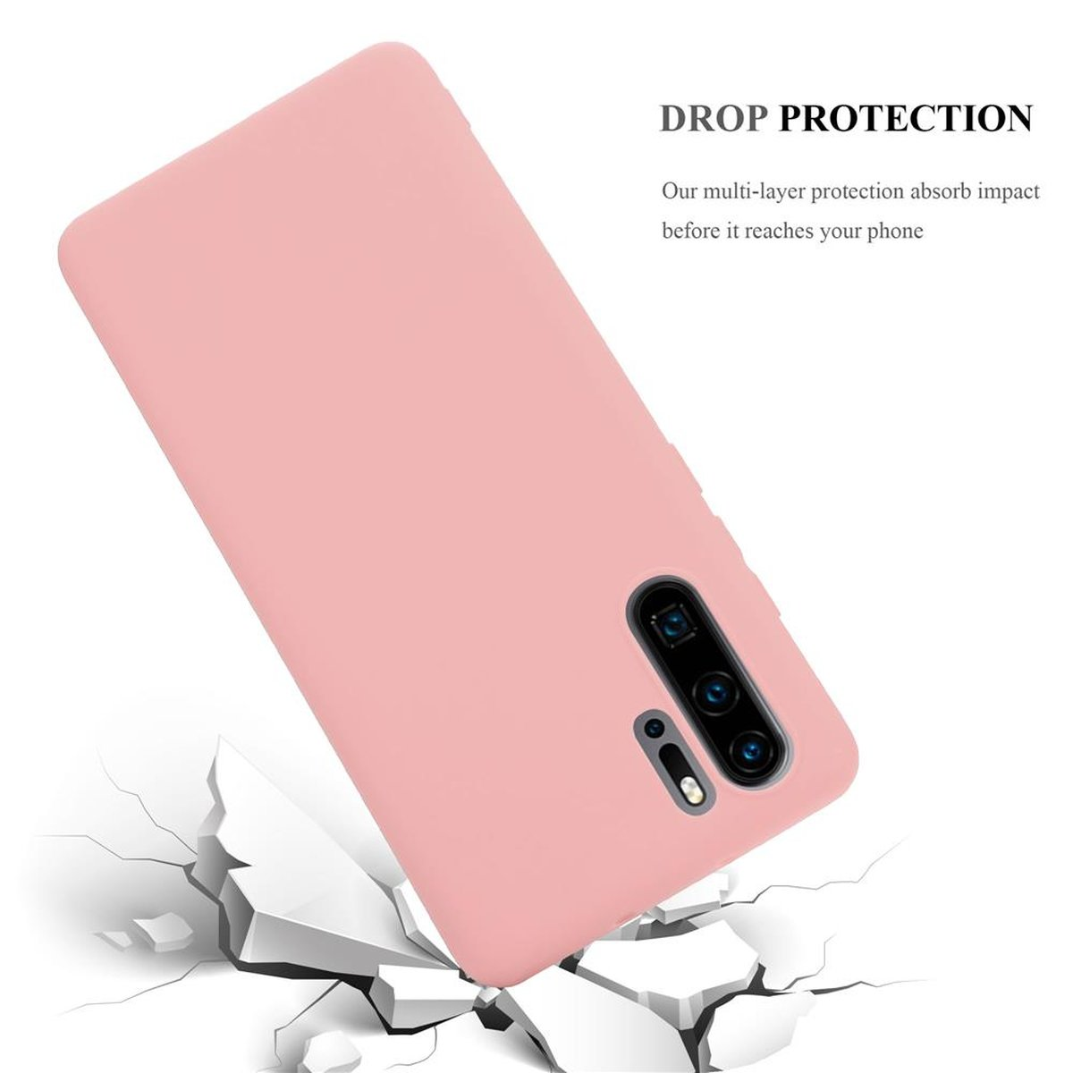 TPU ROSA Hülle Backcover, Huawei, Style, im P30 Candy PRO, CADORABO CANDY