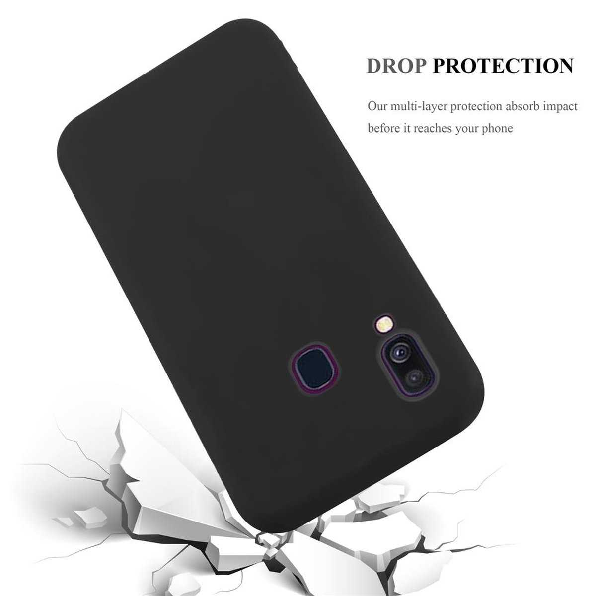 Style, Backcover, Samsung, SCHWARZ Hülle Galaxy CANDY A40, TPU CADORABO Candy im