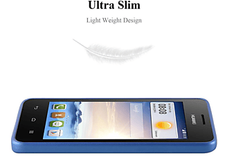 carcasa de móvil Funda flexible para móvil - Carcasa de TPU Silicona ultrafina;CADORABO, Huawei, Y330, azul rojo blanco punto