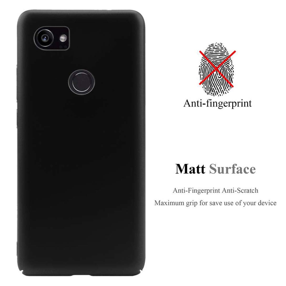 Schwarze Handyhülle. Die Hülle ist matt, anti-Fingerabdruck, kratzfest für maximalen Halt Ihres Geräts.