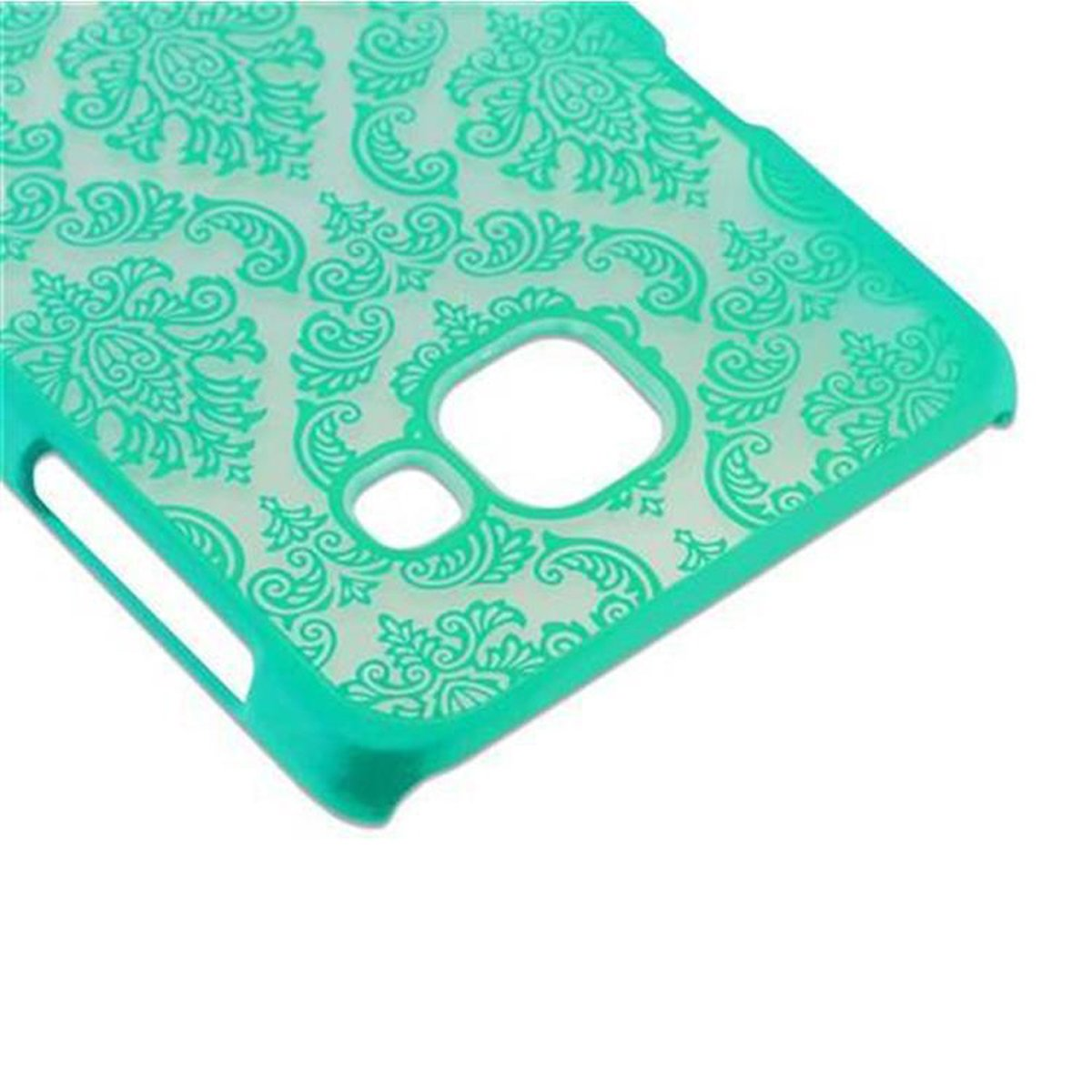 Hard Paisley Galaxy Case Henna Hülle GRÜN in Backcover, A3 Samsung, 2016, CADORABO Blumen Design,