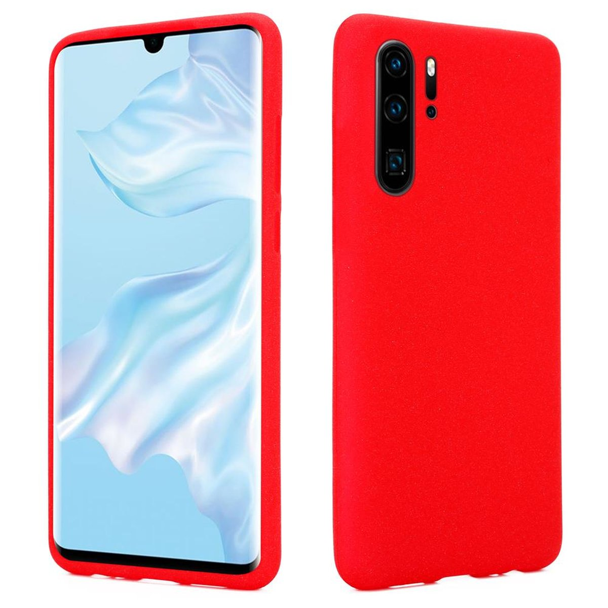 Backcover, Frosted Huawei, ROT Schutzhülle, CADORABO FROST PRO, TPU P30