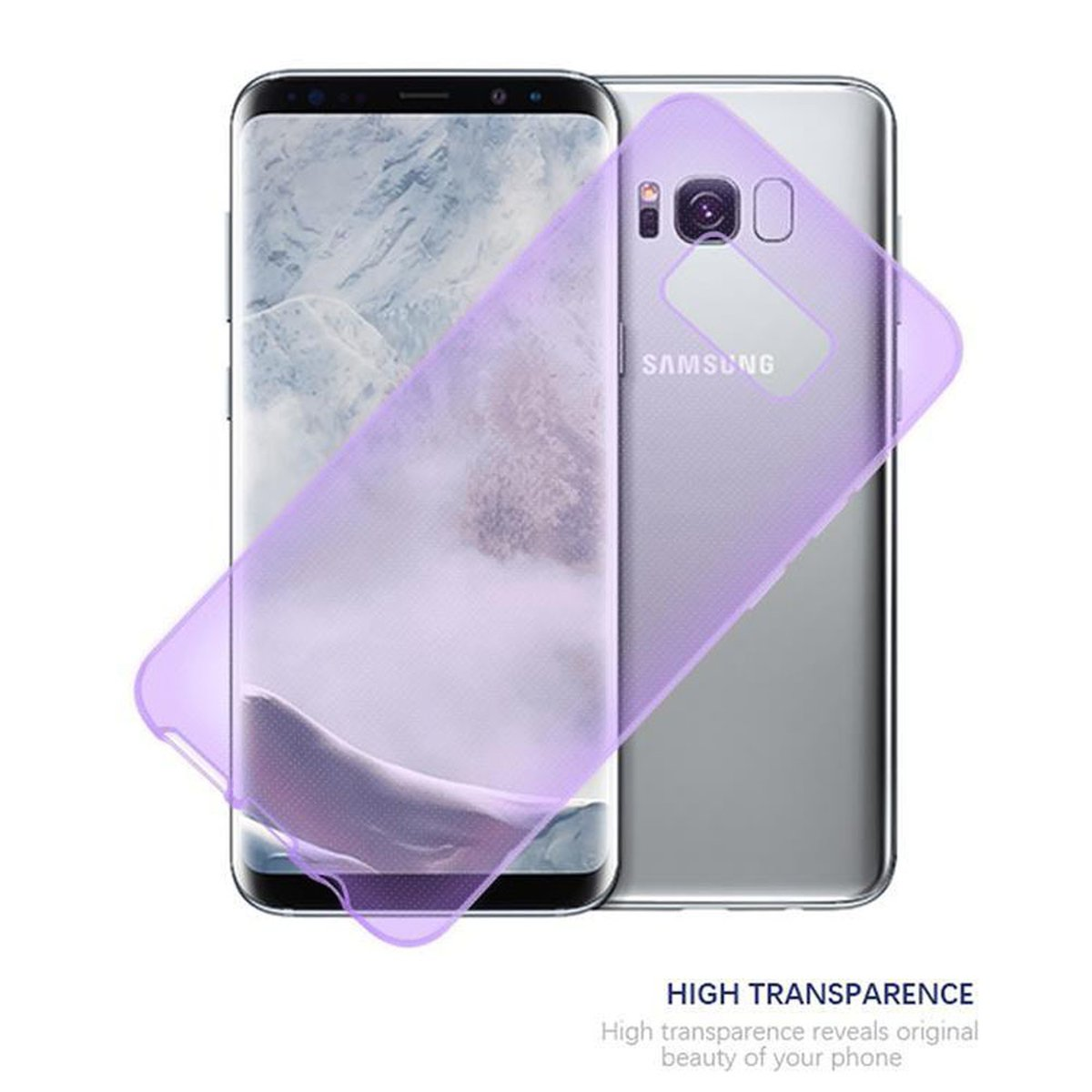 Telefono e custodia trasparente. L'alta trasparenza rivela la bellezza originale del telefono.