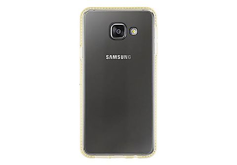 carcasa de móvil  - Funda flexible para móvil - Carcasa de TPU Silicona ultrafina CADORABO, Samsung, Galaxy A3 2016 -6, oro transparente