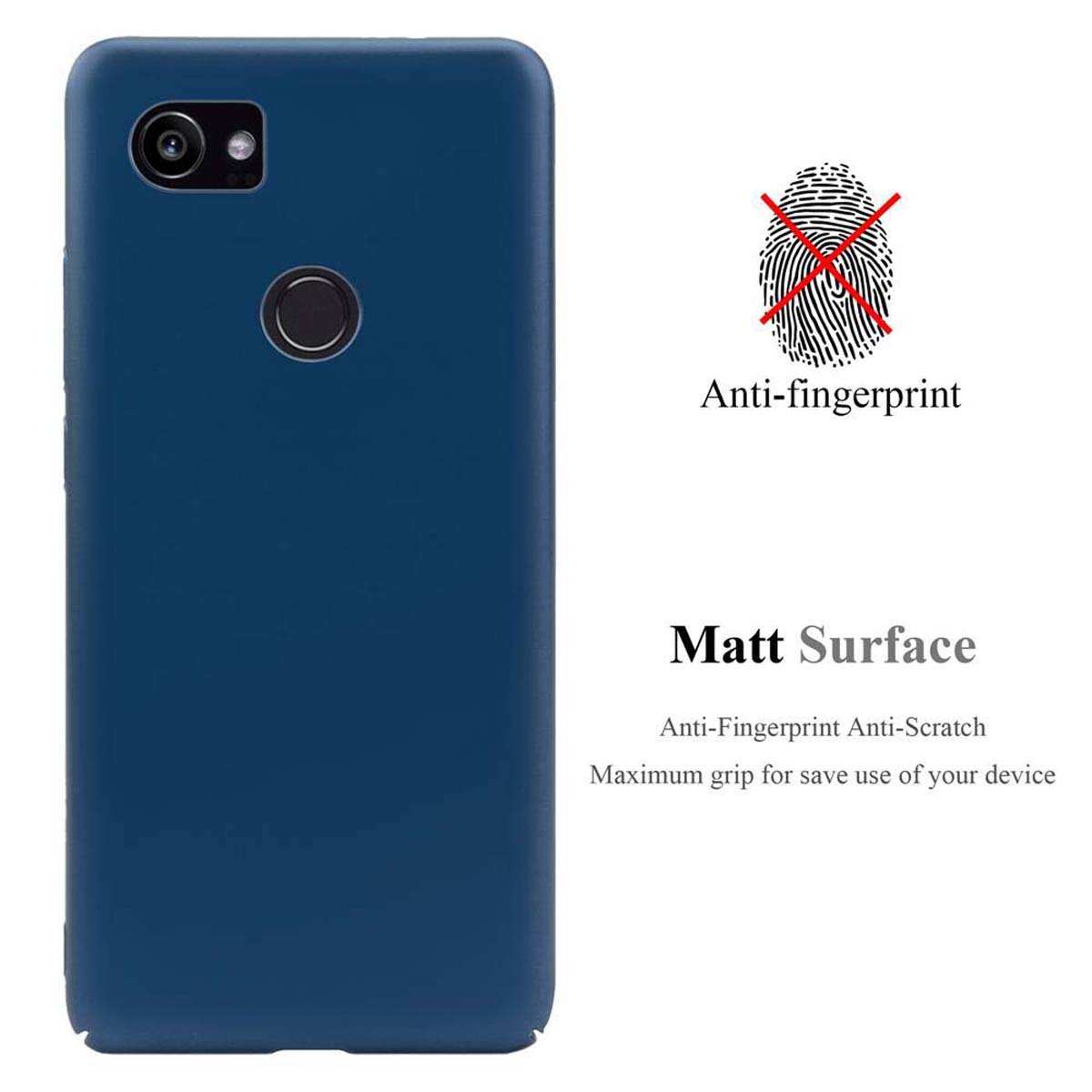 Blaue Handyhülle. Anti-Fingerabdruck, matte Oberfläche. Anti-Kratzer. Maximaler Halt für das Gerät.