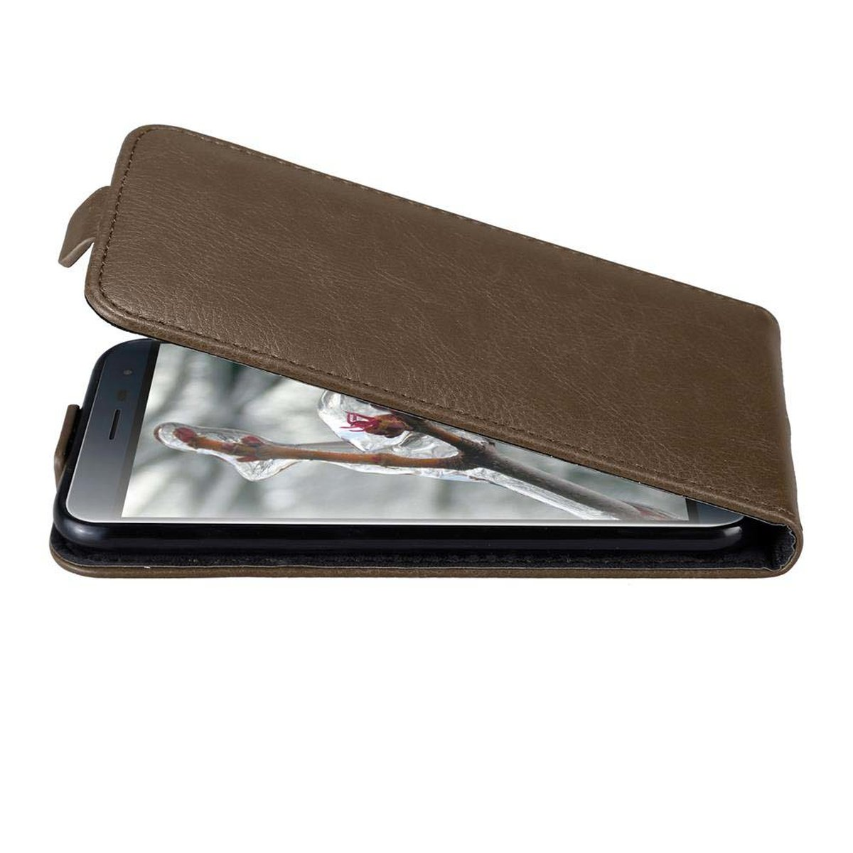ZenFone im Asus, CADORABO Hülle Zoll), (5.2 Style, Cover, BRAUN KAFFEE Flip Flip 3