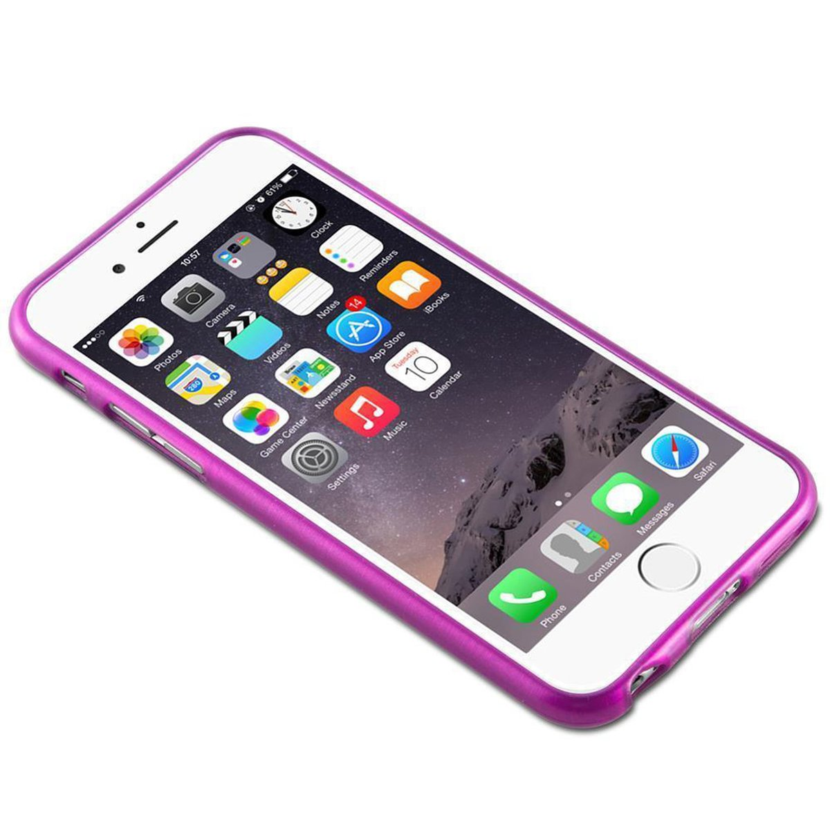 CADORABO TPU Brushed Hülle, Backcover, Apple, iPhone 6 PLUS / 6S PLUS, PINK