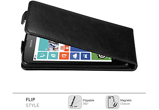 carcasa de móvil Funda flip cover para Móvil - Carcasa protección resistente de estilo Flip;CADORABO, Nokia, Lumia 630 / 635, negro antracita