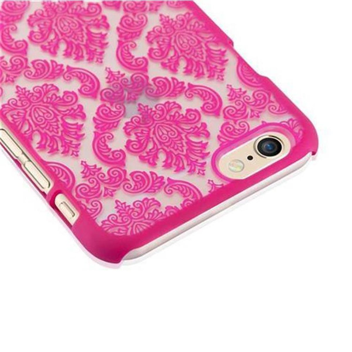 Backcover, CADORABO 6S, Henna Hülle / in 6 Paisley Apple, Design, Hard PINK Case iPhone Blumen