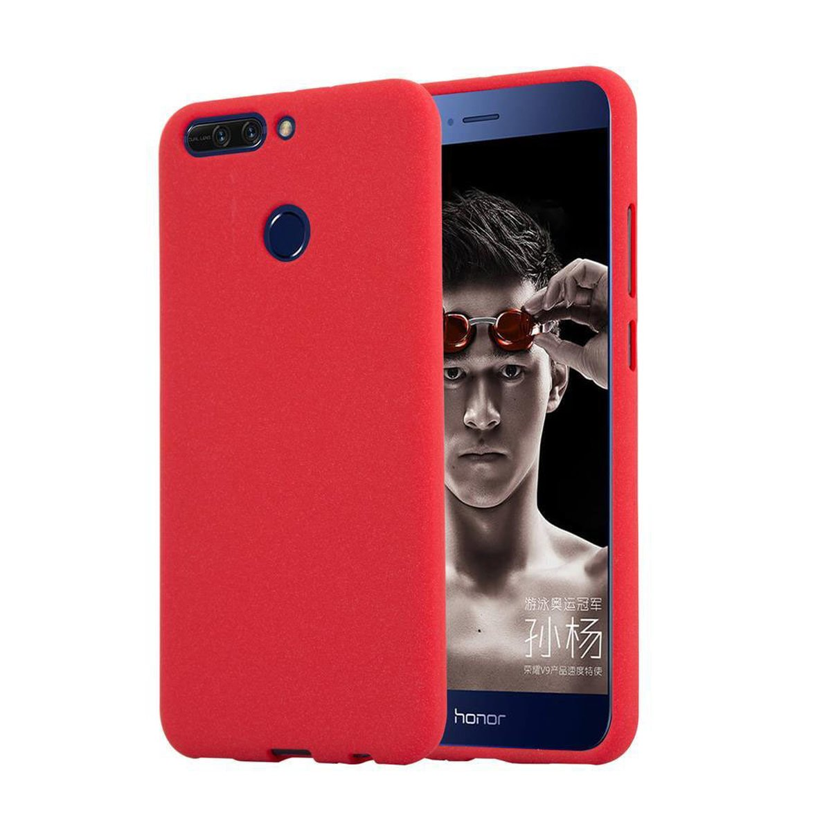 8 FROST Backcover, ROT Schutzhülle, PRO, Honor, Frosted TPU CADORABO