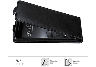 CADORABO Flip Hülle Invis Style, Flip Cover, HTC, ONE A9, NACHT SCHWARZ