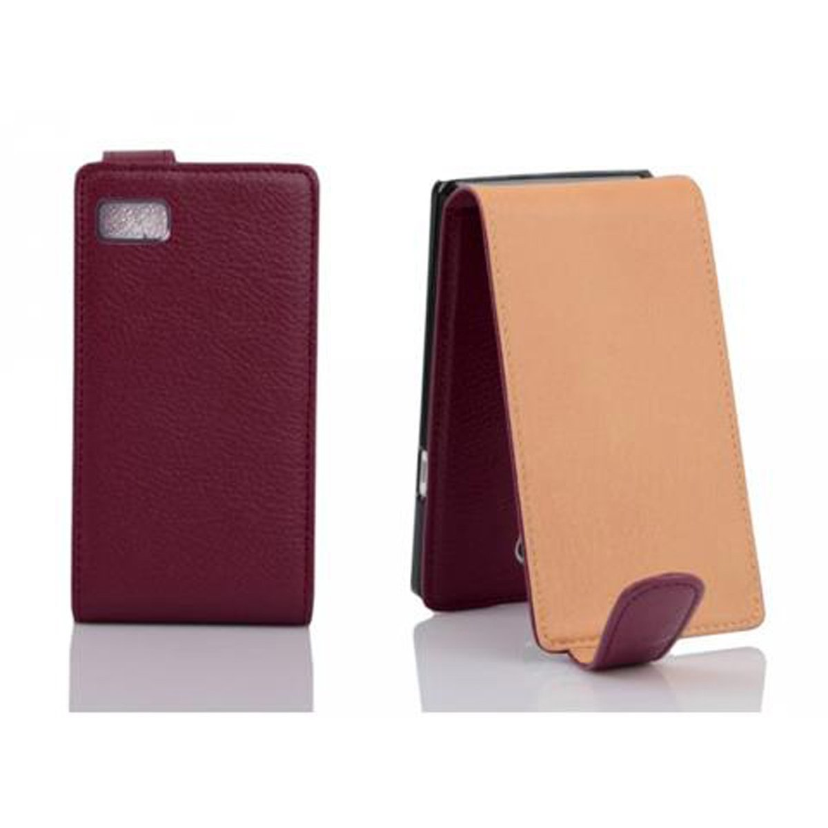 Flip Cover, Schutzhülle CADORABO Style, HTC, Flip im LILA 600, Desire BORDEAUX