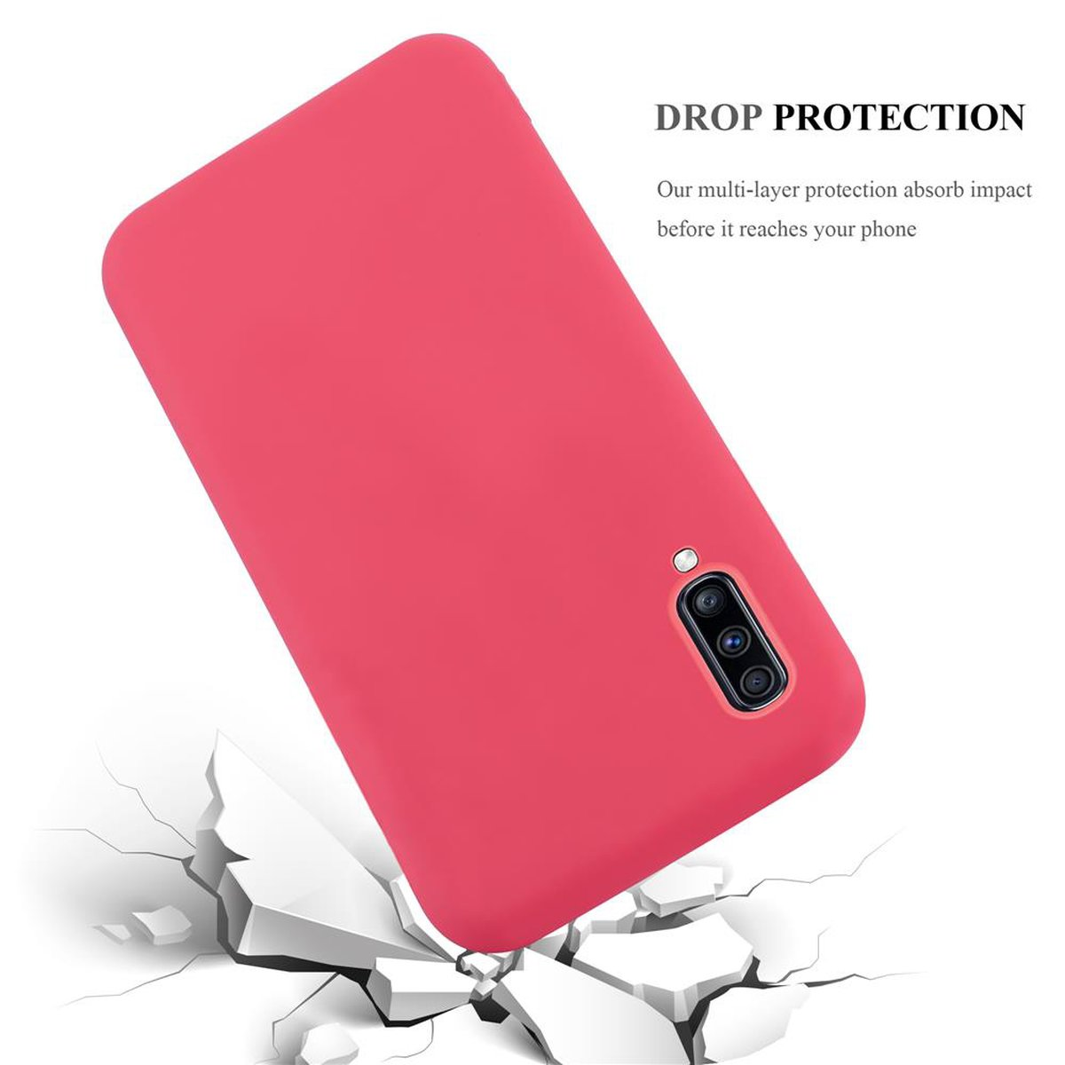 Backcover, A70s, Candy im Style, / CADORABO Hülle A70 TPU Samsung, CANDY ROT Galaxy