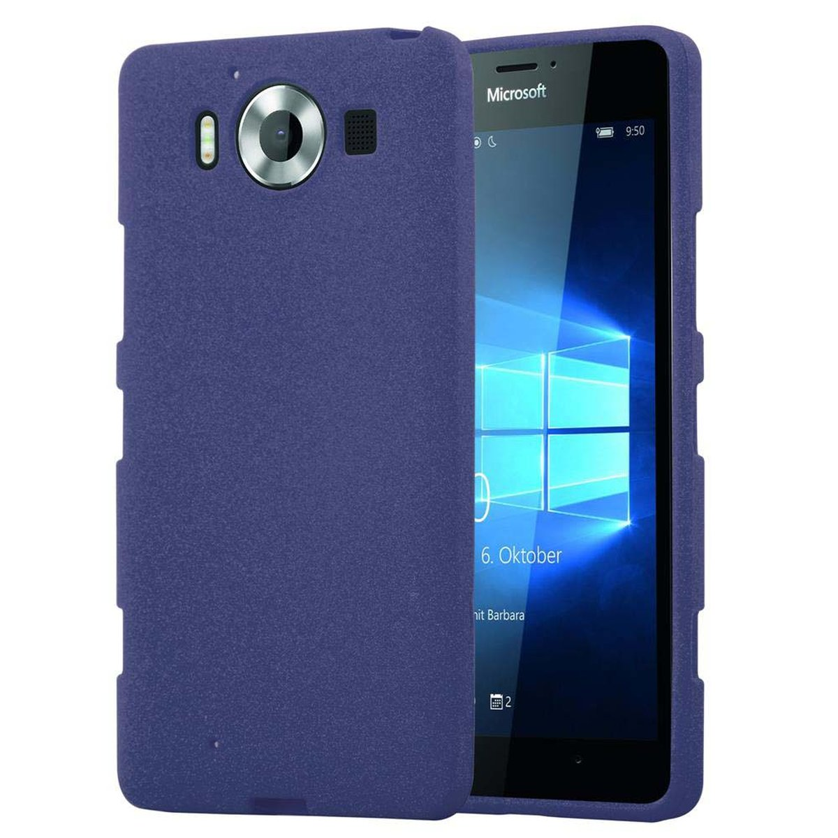 CADORABO TPU Frosted Schutzhülle, FROST BLAU 950, Lumia DUNKEL Backcover, Nokia