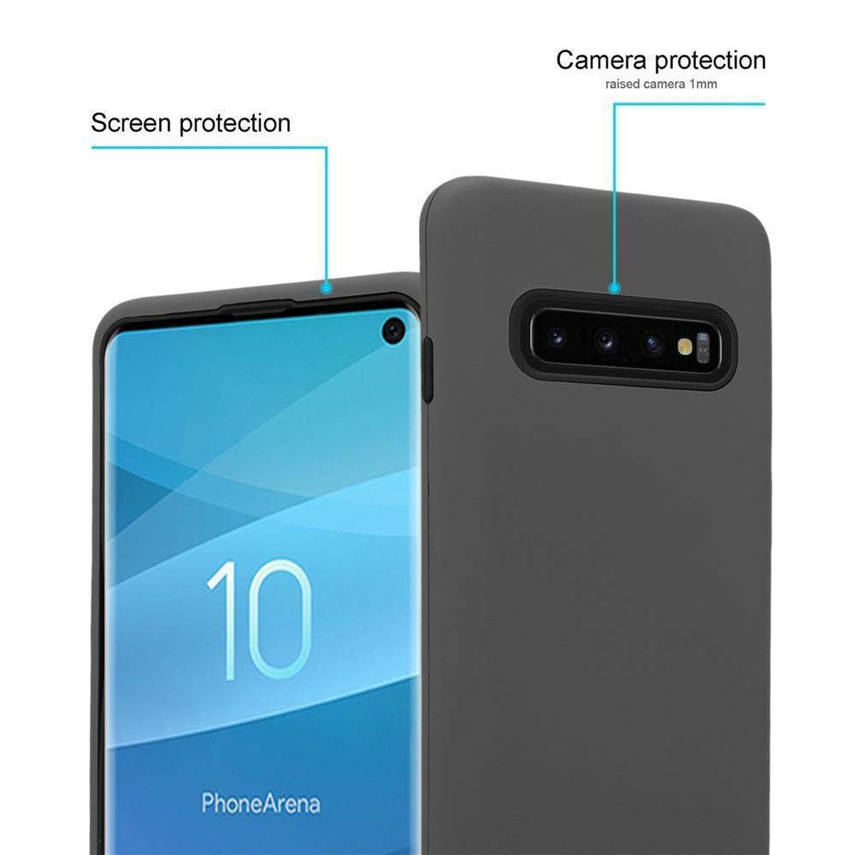 CADORABO Hybrid 3-in-1 Hülle, Backcover, Samsung, Galaxy S10 4G, QUARZ GRAU