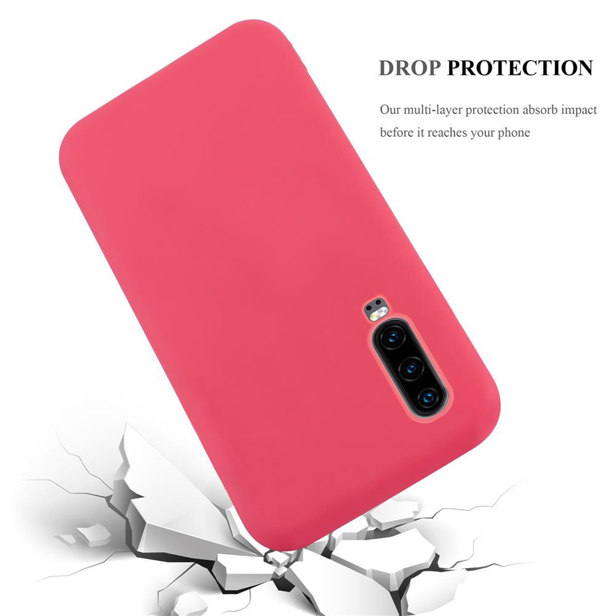 im P30, TPU Backcover, Candy Style, Hülle CANDY ROT Huawei, CADORABO