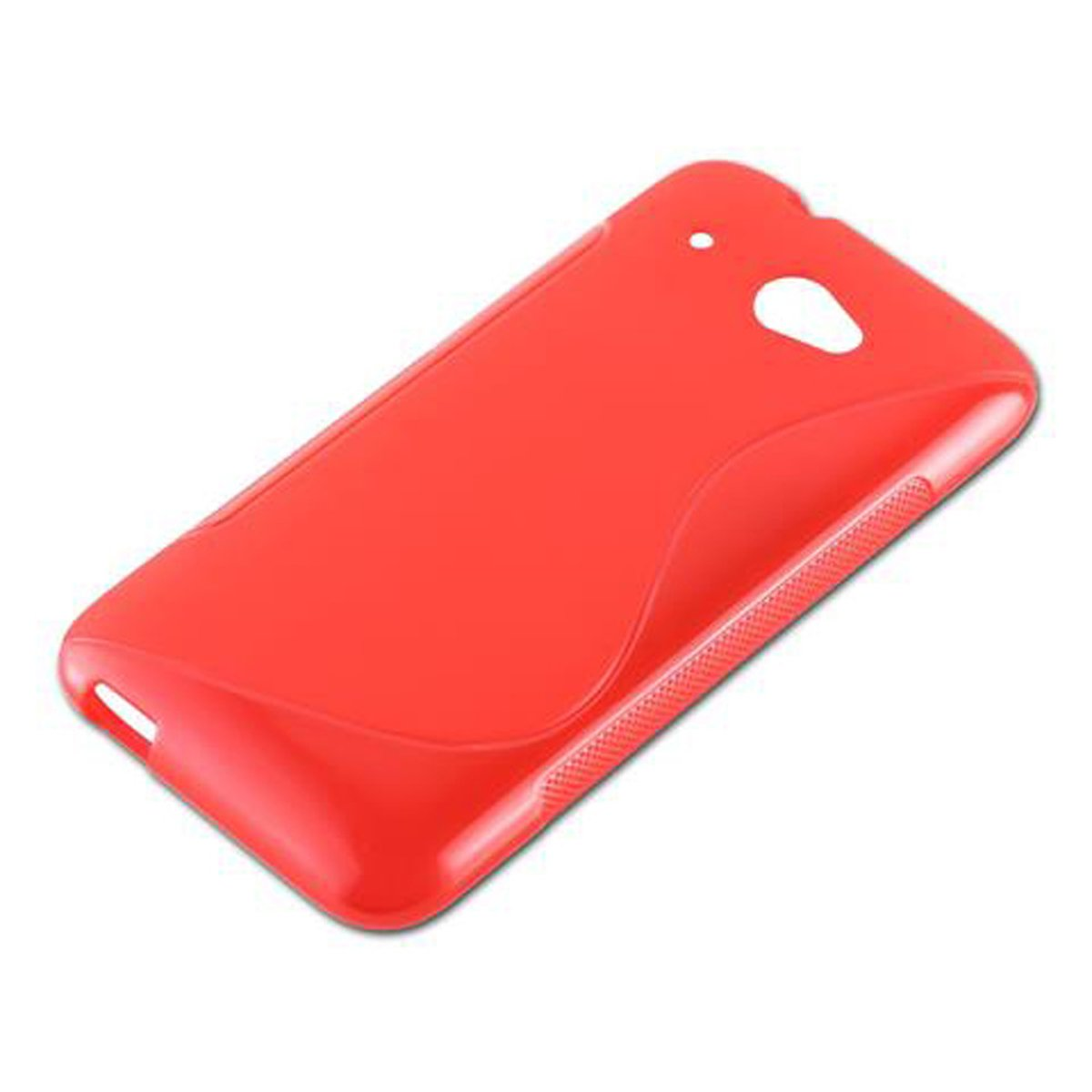 CADORABO TPU S-Line Handyhülle, Backcover, ROT INFERNO Desire HTC, 601