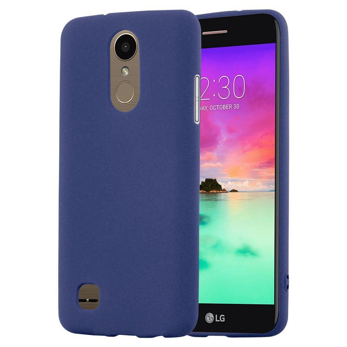 BLAU CADORABO K10 Schutzhülle, LG, Backcover, TPU DUNKEL Frosted FROST 2017,