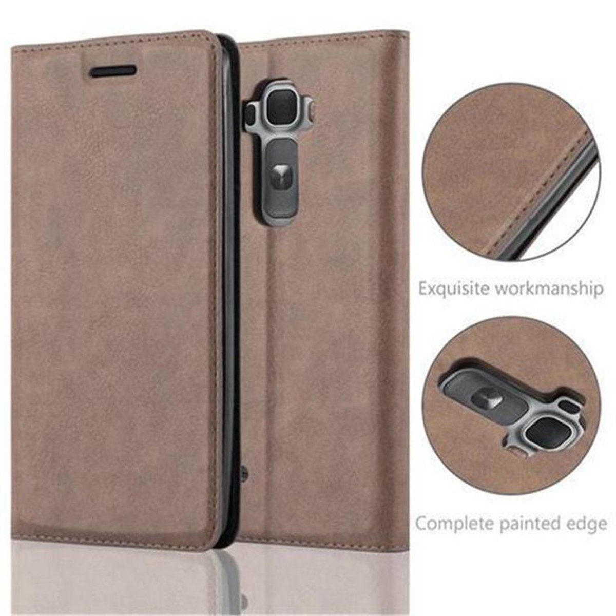 BRAUN Book Bookcover, Invisible CADORABO KAFFEE FLEX G Magnet, 2, LG, Hülle