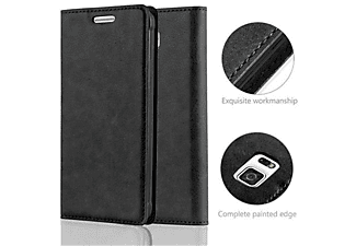 carcasa de móvil Funda libro para Móvil - Carcasa protección resistente de estilo libro;CADORABO, Samsung, Galaxy ALPHA, negro antracita