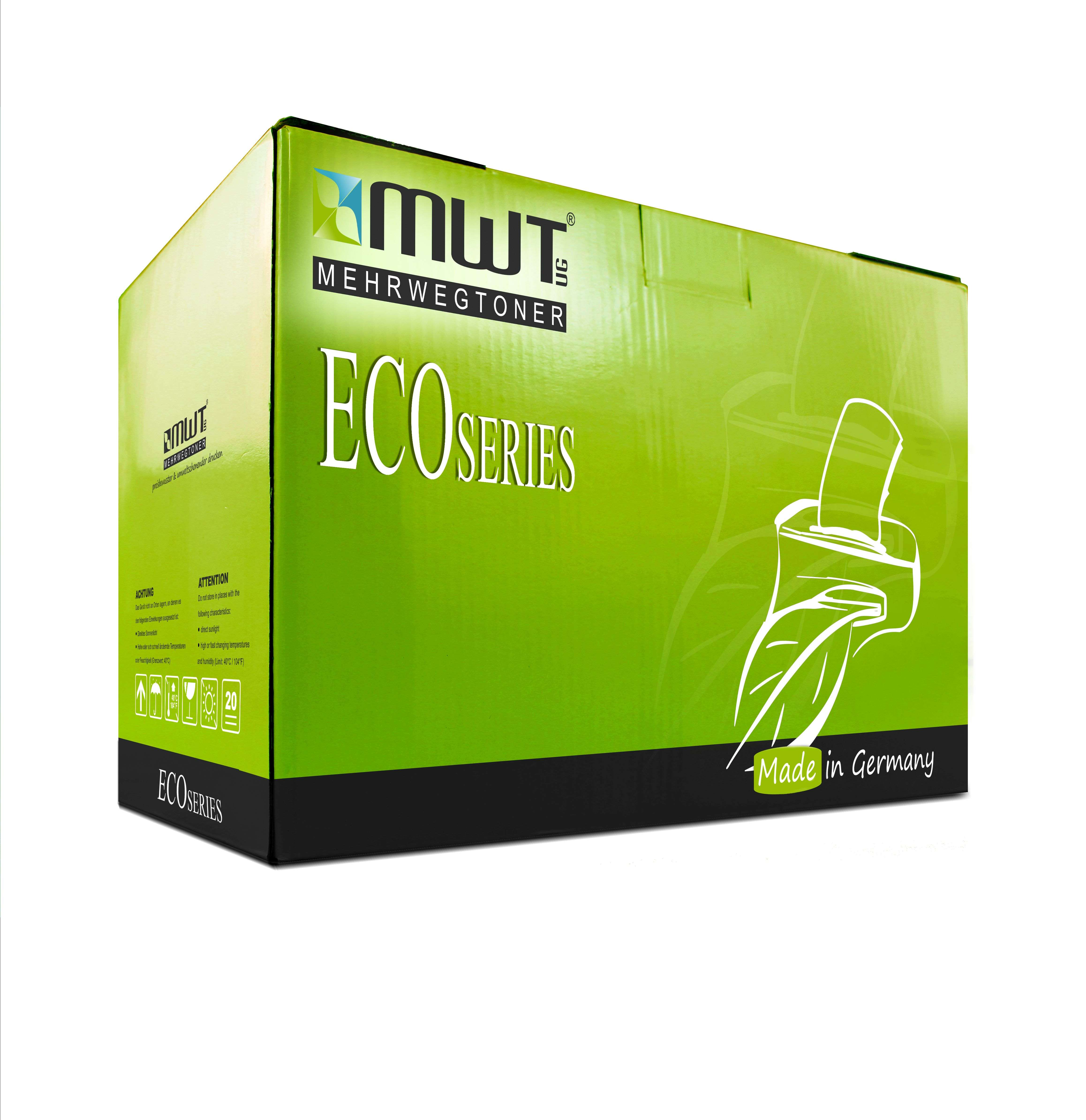 Grüne Box mit ECO SERIES Text.