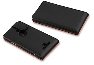 carcasa de móvil Funda flip cover para Móvil - Carcasa protección resistente de estilo Flip;CADORABO, Nokia, Lumia 925, negro de caviar