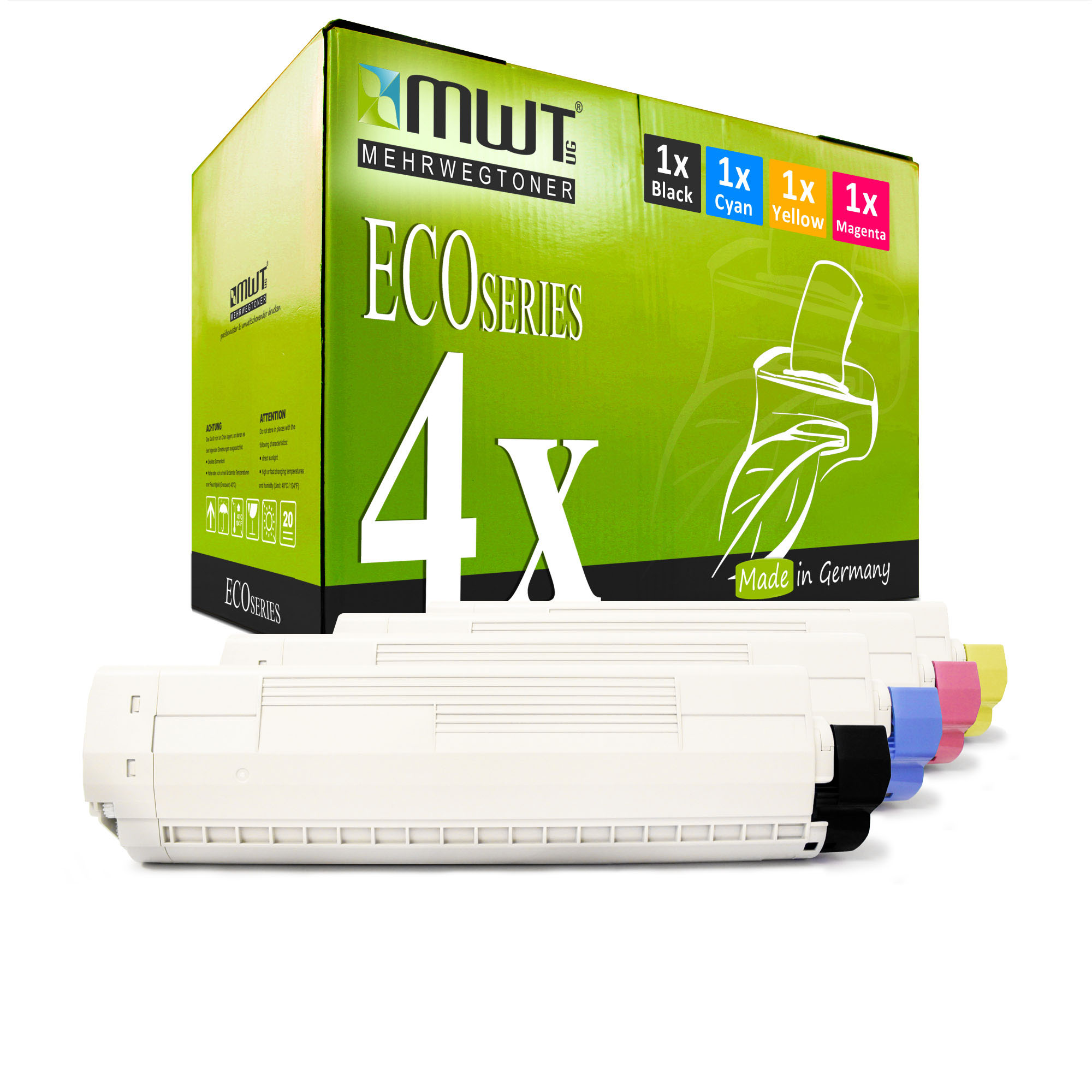 Toner Cartridge Mehrfarbig 45862840 45862838) (OKI 45862837 45862839 MWT5138272 MEHRWEGTONER