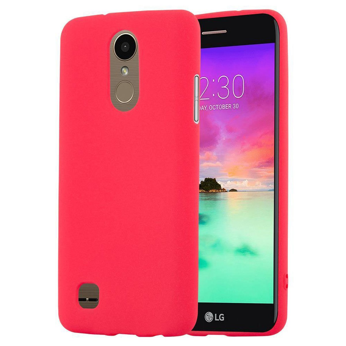 CADORABO TPU Frosted Schutzhülle, Backcover, K10 2017, ROT LG, FROST
