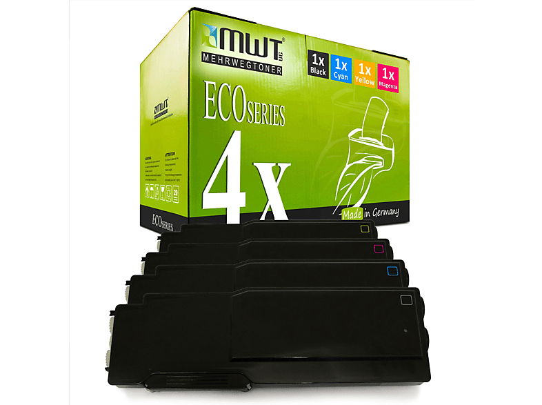 MEHRWEGTONER MWT5163519 Toner Cartridge 593BBBU (Dell Mehrfarbig 67H2T 593BBBR V4TG6 593BBBT 2K1VC 593BBBS TW3NN)