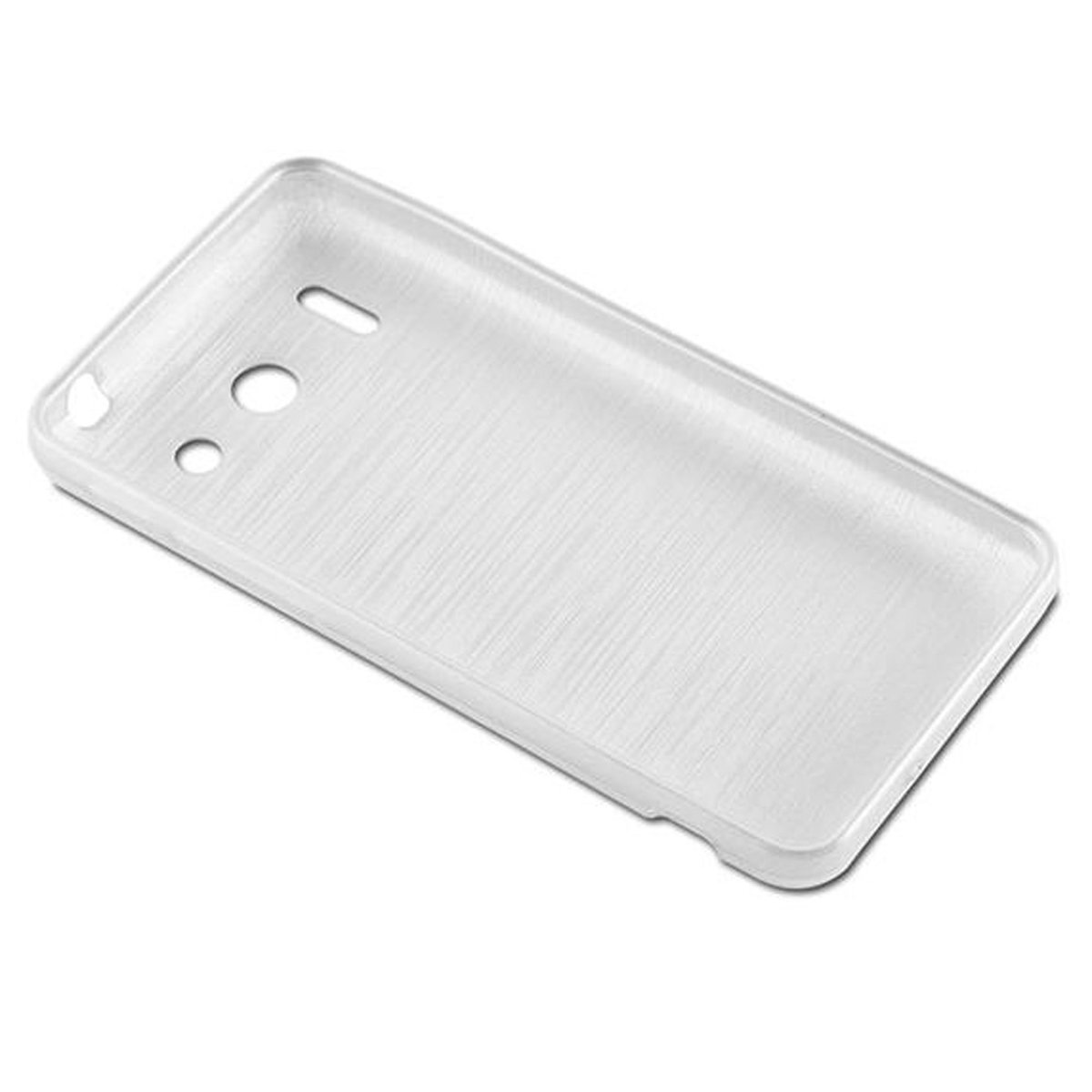 Cadorabo Hülle Für Huawei Ascend G510/G520/G525 – TPU Silikon, Brushed Design, Silber | Rundumschutz, Schlank