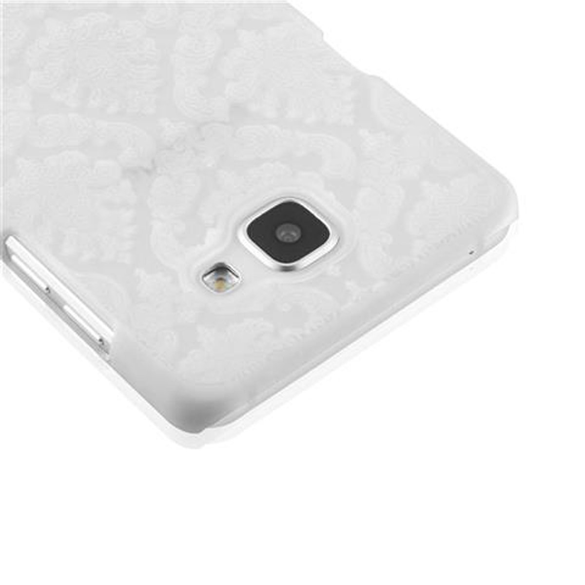 CADORABO Hülle Hard Case in Galaxy A5 Design, Backcover, Samsung, Paisley 2016, Henna Blumen WEIß