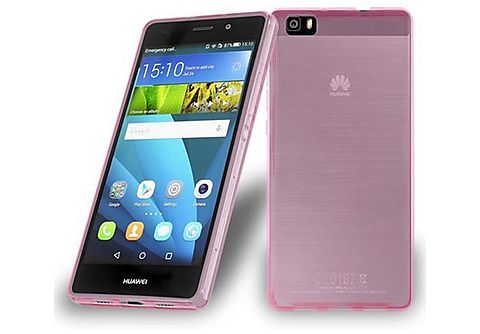 carcasa de móvil  - Funda flexible para móvil - Carcasa de TPU Silicona ultrafina CADORABO, Huawei, P8 LITE 2015, transparente rosa