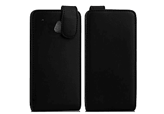 CADORABO Flip Hülle Glatt, Flip Cover, HTC, ONE MINI M4, KAVIAR SCHWARZ